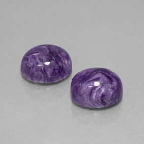 Gemas de charoíta violeta natural de  ct, corte óvalo, opaco