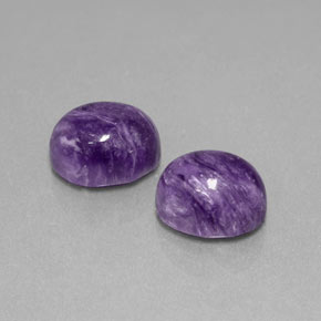 Gemas de Charoíta Violeta natural de  ct, Corte Óvalo, Opaco