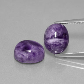Gemas de charoíta violeta natural de  ct, corte óvalo, opaco