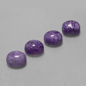 Gemas de charoíta violeta natural de  ct, corte óvalo, opaco
