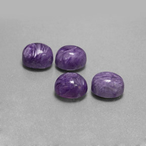 Gemas de charoíta violeta natural de  ct, corte óvalo, opaco