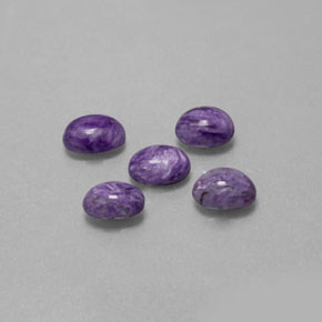 Gemas de Charoíta Violeta natural de  ct, Corte Óvalo, Opaco