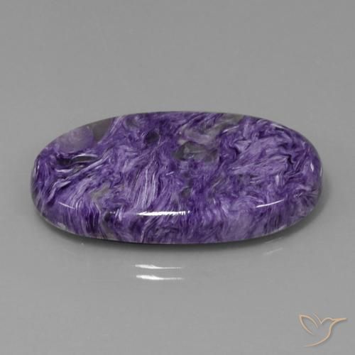 Charoíta Violeta púrpura terciopelo natural de 50.99 ct, Corte Óvalo, Opaco