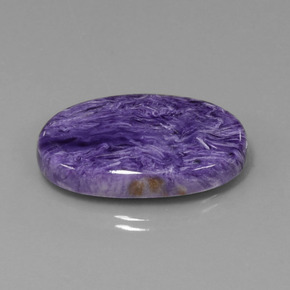 Charoíta Violeta púrpura terciopelo natural de 34.88 ct, Corte Óvalo, Opaco