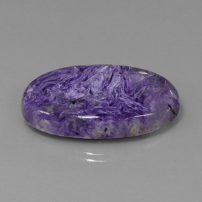 Charoíta violeta natural de 41,37 ct, corte óvalo, opaco
