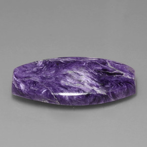 Charoíta violeta natural de 31,84 ct, forma elegante, opaco