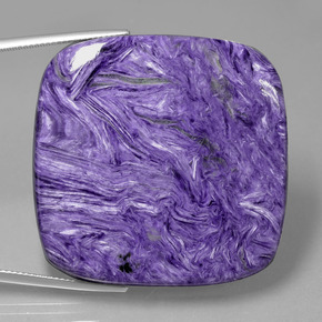 Charoíta Violeta natural de 93.43 ct, Corte Cojín, Opaco