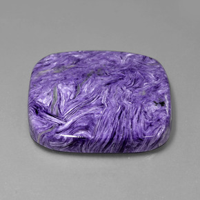 Charoíta Violeta natural de 93.43 ct, Corte Cojín, Opaco