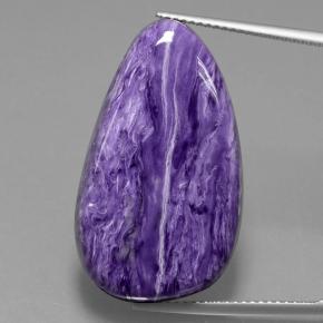 Charoíta Violeta natural de 25.20 ct, Forma elegante, Opaco