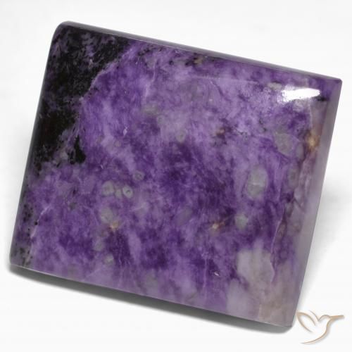 Charoíta Violeta púrpura terciopelo natural de 28.73 ct, Corte Baguette, Opaco