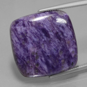 Charoíta Violeta natural de 39.43 ct, Corte Cojín, Opaco