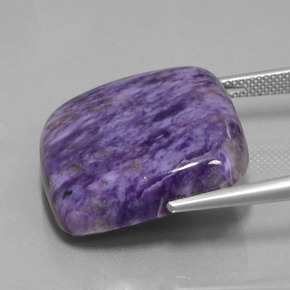 Charoíta Violeta natural de 39.43 ct, Corte Cojín, Opaco