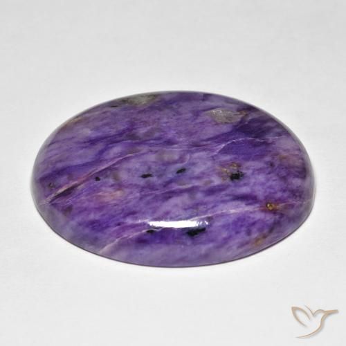Charoíta Violeta púrpura terciopelo natural de 41.77 ct, Ovalada, Opaco