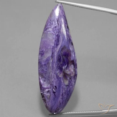 36.05ct Natural Violeta oscuro medio Charoita, Marquesa, Opaco