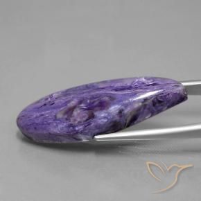 Charoíta Violeta oscuro medio natural de 36.05 ct, Marquesa, Opaco