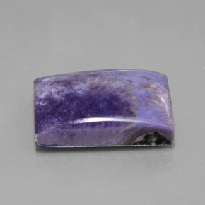 Charoíta Violeta oscuro medio natural de 45.37 ct, Corte Baguette, Opaco