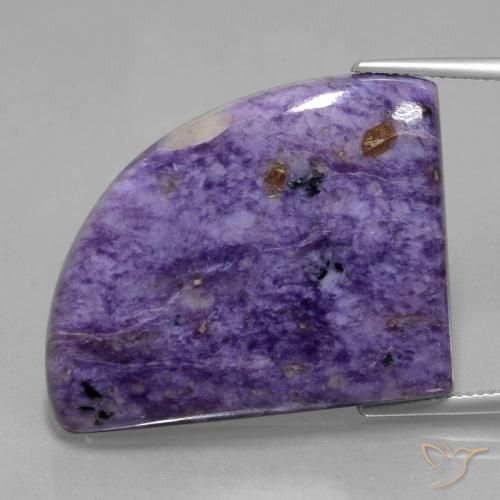 43.72ct Natural Violeta oscuro Charoíta, Elegante, Opaco
