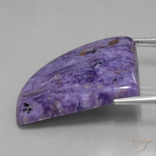 Charoíta Violeta oscuro natural de 43.72 ct, Elegante, Opaco