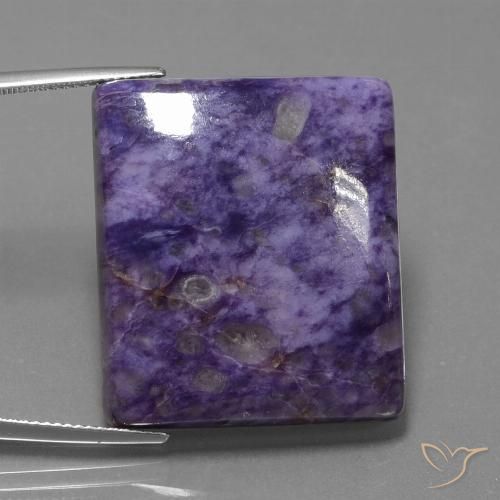 54.21ct Natural Violeta medio Charoíta, Corte Baguette, Opaco