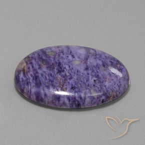 Charoíta Violeta medio natural de 42.80 ct, Ovalada, Opaco