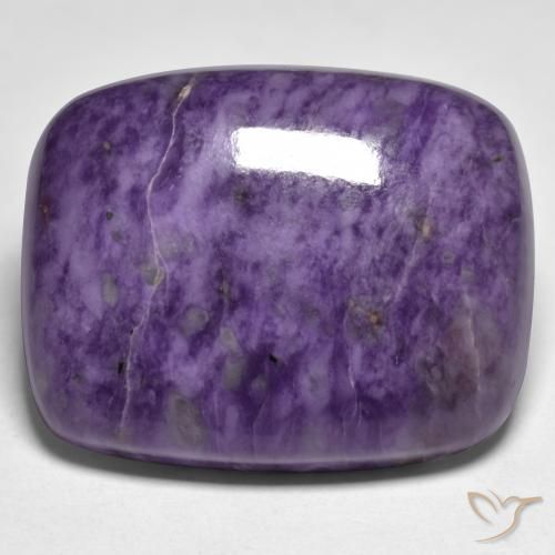45.47ct Natural Violeta oscuro Charoíta, Forma Cojín, Opaco