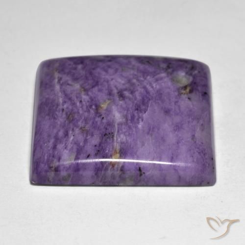 Charoíta Violeta oscuro natural de 61.05 ct, Cuadrado, Opaco