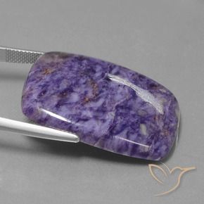 Charoíta Violeta medio natural de 43.17 ct, Forma Cojín, Opaco