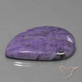 Charoíta Violeta oscuro natural de 62.63 ct, Elegante, Opaco