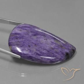 Charoíta Violeta oscuro natural de 78.03 ct, Elegante, Opaco