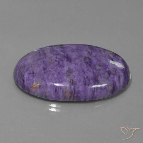 Charoíta Violeta púrpura terciopelo natural de 62.41 ct, Ovalada, Opaco