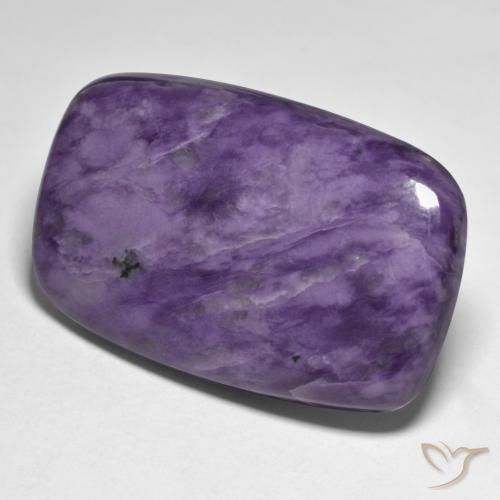 Charoíta Violeta púrpura terciopelo natural de 61.30 ct, Forma Cojín, Opaco