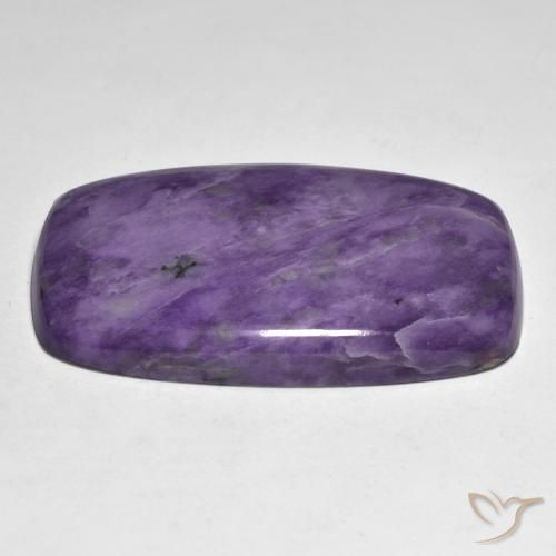 Charoíta Violeta púrpura terciopelo natural de 61.30 ct, Forma Cojín, Opaco