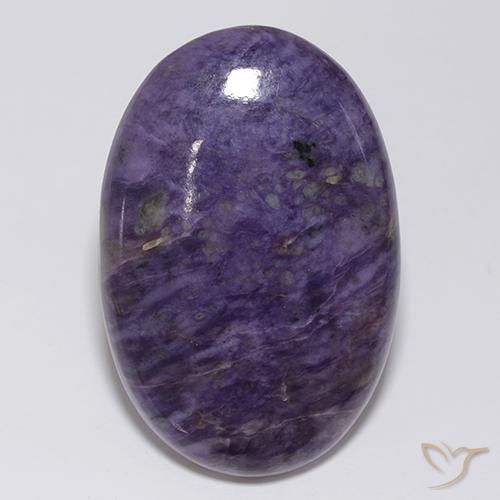 61.63ct Natural Violeta oscuro Charoita, Ovalada, Opaco