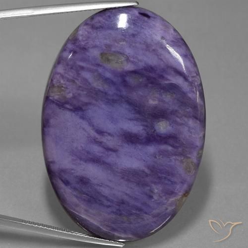 71.34ct Natural Violeta medio Charoita, Ovalada, Opaco