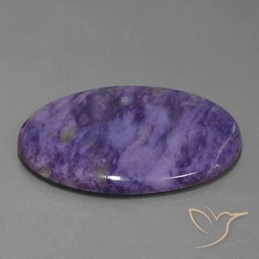 Charoíta Violeta medio natural de 71.34 ct, Ovalada, Opaco