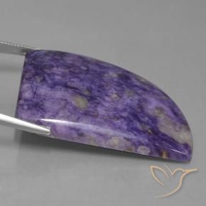 Charoíta Violeta oscuro natural de 72.98 ct, Elegante, Opaco