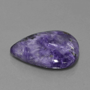 Charoíta Violeta natural de 25.35 ct, En forma de pera, Opaco