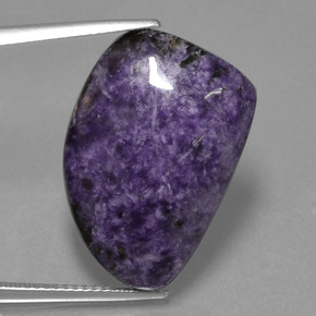 Charoíta violeta natural de 17,13 ct, forma elegante, opaco