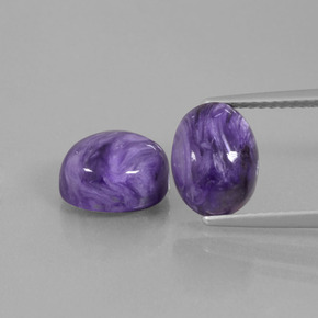 Gemas de charoíta violeta natural de  ct, corte óvalo, opaco