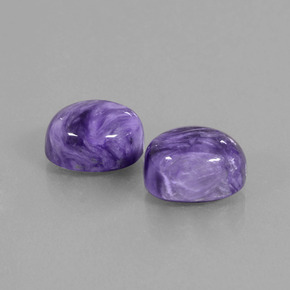 Gemas de charoíta violeta natural de  ct, corte óvalo, opaco