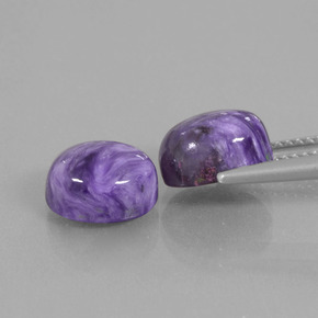 Gemas de charoíta violeta natural de  ct, corte óvalo, opaco