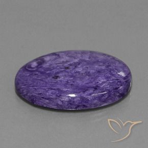 Charoíta Violeta medio natural de 34.07 ct, Ovalada, Opaco