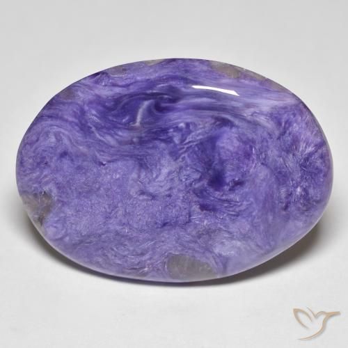 24.55ct Natural Medium Dark-Violet Charoita, Ovalada, Opaco