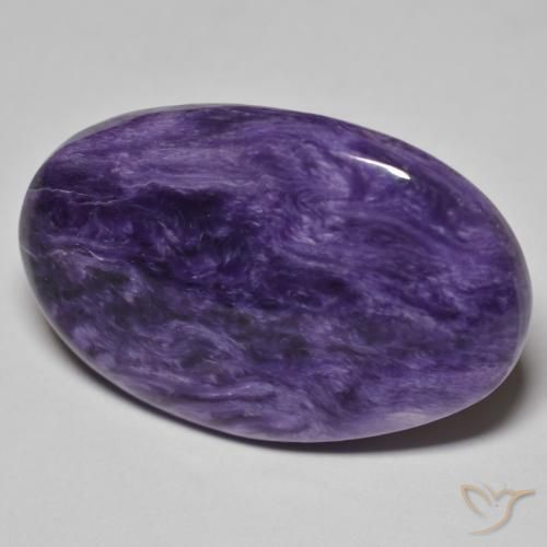 30.20ct Natural Violeta oscuro Charoita, Ovalada, Opaco