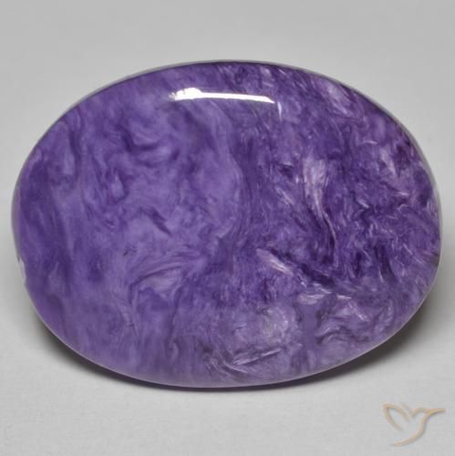 27.75ct Natural Violeta oscuro Charoíta, Ovalada, Opaco