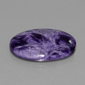 Charoíta Violeta natural de 27.32 ct, Corte Óvalo, Opaco