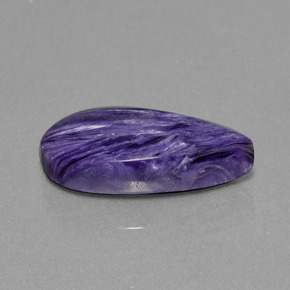 Charoíta Violeta natural de 9.07 ct, En forma de pera, Opaco