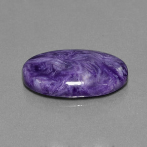 Charoíta Violeta natural de 11.96 ct, Corte Óvalo, Opaco