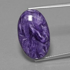 Charoíta Violeta natural de 12.95 ct, Corte Óvalo, Opaco