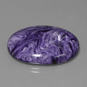 Charoíta Violeta natural de 31.24 ct, Corte Óvalo, Opaco